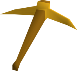 Gold pickaxe